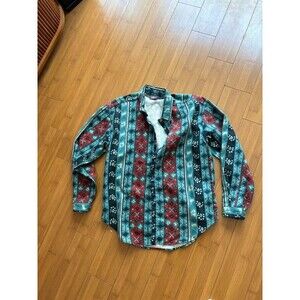 Woolrich Shirt Aztec Southwestern Flannel Made In USA Vintage 90s Men’s Small